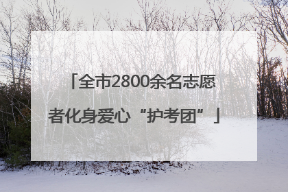 全市2800余名志愿者化身爱心“护考团”