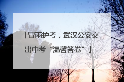 冒雨护考，武汉公安交出中考“温馨答卷”