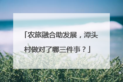 农旅融合助发展，潭头村做对了哪三件事？