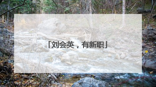 刘会英，有新职