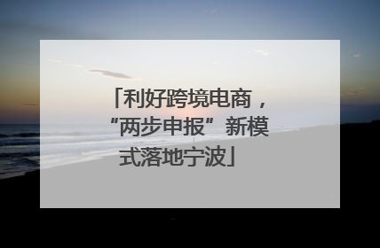 利好跨境电商，“两步申报”新模式落地宁波