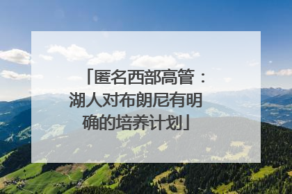 匿名西部高管：湖人对布朗尼有明确的培养计划