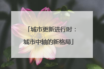 城市更新进行时：城市中轴的新格局