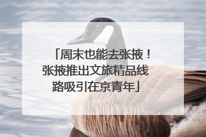 周末也能去张掖！张掖推出文旅精品线路吸引在京青年