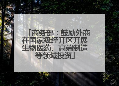 商务部：鼓励外商在国家级经开区开展生物医药、高端制造等领域投资