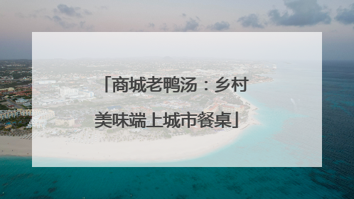 商城老鸭汤：乡村美味端上城市餐桌