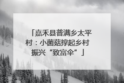 嘉禾县普满乡太平村：小菌菇撑起乡村振兴“致富伞”