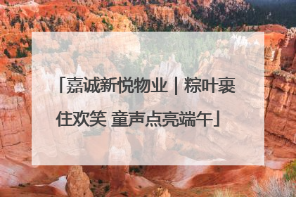 嘉诚新悦物业｜粽叶裹住欢笑 童声点亮端午