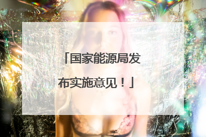 国家能源局发布实施意见！
