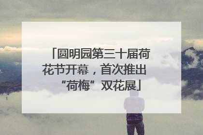圆明园第三十届荷花节开幕，首次推出“荷梅”双花展
