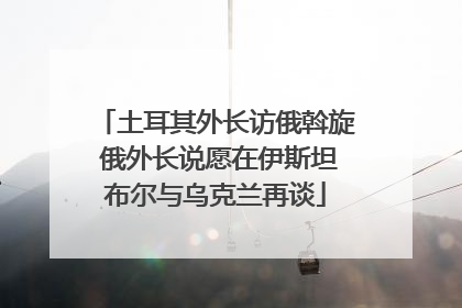 土耳其外长访俄斡旋 俄外长说愿在伊斯坦布尔与乌克兰再谈