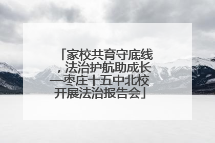 家校共育守底线，法治护航助成长—枣庄十五中北校开展法治报告会