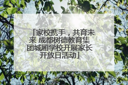 家校携手，共育未来 成都树德教育集团城厢学校开展家长开放日活动