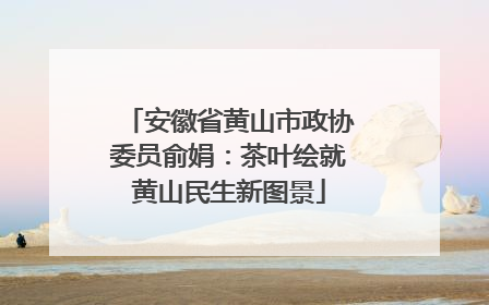 安徽省黄山市政协委员俞娟：茶叶绘就黄山民生新图景