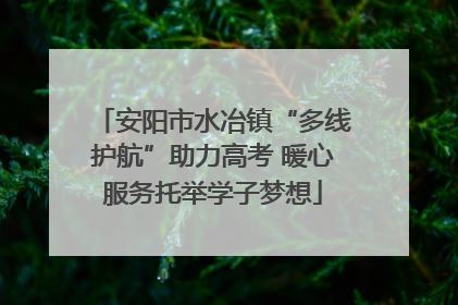 安阳市水冶镇“多线护航”助力高考 暖心服务托举学子梦想