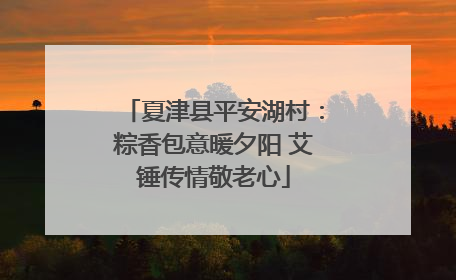 夏津县平安湖村：粽香包意暖夕阳 艾锤传情敬老心