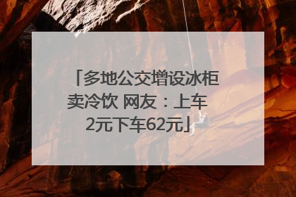 多地公交增设冰柜卖冷饮 网友：上车2元下车62元