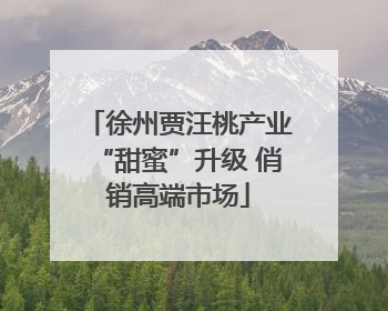 徐州贾汪桃产业“甜蜜”升级 俏销高端市场