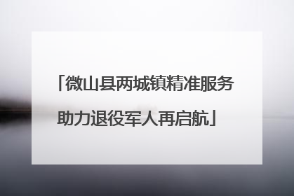 微山县两城镇精准服务助力退役军人再启航