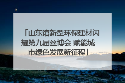 山东馆新型环保建材闪耀第九届丝博会 赋能城市绿色发展新征程
