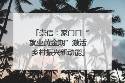 崇信：家门口“就业黄金期”激活乡村振兴新动能