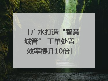 广水打造“智慧城管” 工单处置效率提升10倍