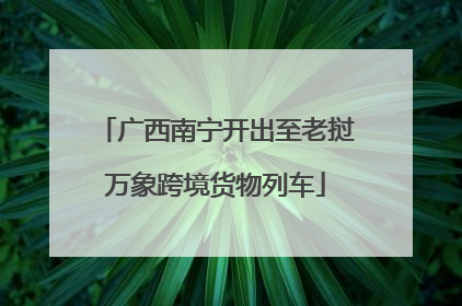 广西南宁开出至老挝万象跨境货物列车