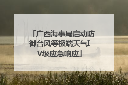 广西海事局启动防御台风等极端天气IV级应急响应