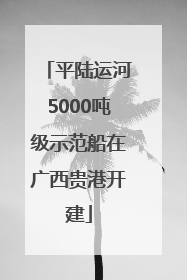 平陆运河5000吨级示范船在广西贵港开建