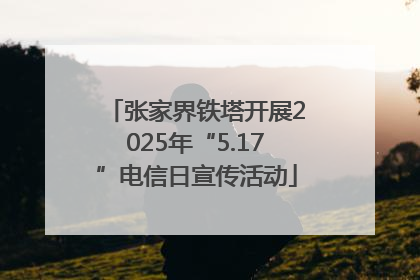 张家界铁塔开展2025年“5.17”电信日宣传活动