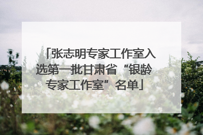 张志明专家工作室入选第一批甘肃省“银龄专家工作室”名单