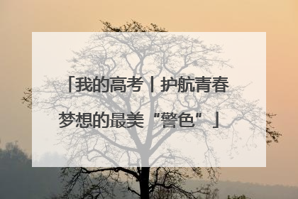 我的高考丨护航青春梦想的最美“警色”