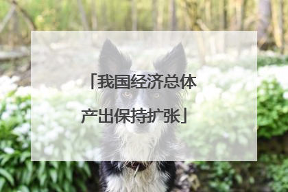 我国经济总体产出保持扩张