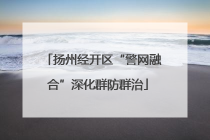 扬州经开区“警网融合”深化群防群治