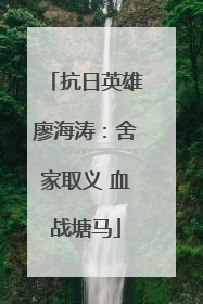 抗日英雄廖海涛：舍家取义 血战塘马