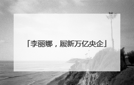 李丽娜，履新万亿央企