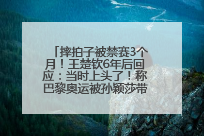 摔拍子被禁赛3个月！王楚钦6年后回应：当时上头了！称巴黎奥运被孙颖莎带着打，搭档8年“一个眼神就能懂”