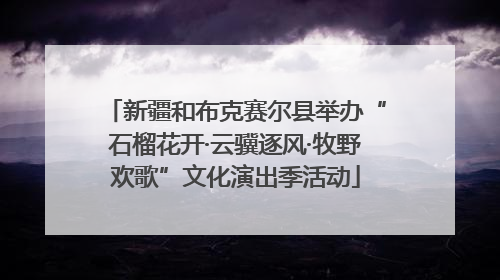 新疆和布克赛尔县举办“石榴花开·云骥逐风·牧野欢歌”文化演出季活动