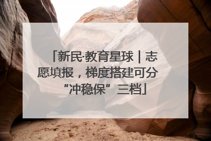 新民·教育星球｜志愿填报，梯度搭建可分“冲稳保”三档