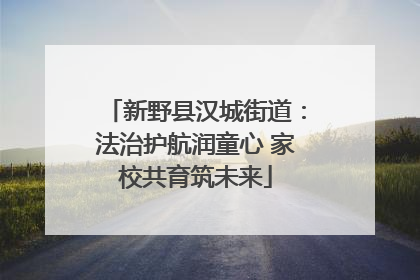 新野县汉城街道：法治护航润童心 家校共育筑未来