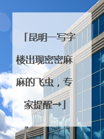 昆明一写字楼出现密密麻麻的飞虫，专家提醒→