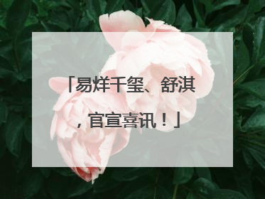 易烊千玺、舒淇，官宣喜讯！
