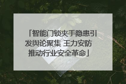智能门锁夹手隐患引发舆论聚集 王力安防推动行业安全革命