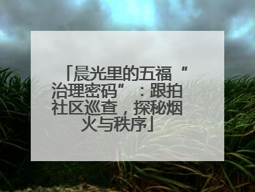 晨光里的五福“治理密码”：跟拍社区巡查，探秘烟火与秩序