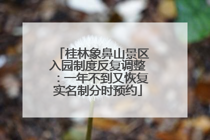 桂林象鼻山景区入园制度反复调整：一年不到又恢复实名制分时预约