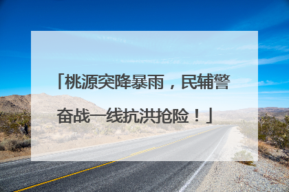 桃源突降暴雨，民辅警奋战一线抗洪抢险！
