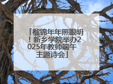 榴锦年年照眼明！新乡学院举办2025年教师端午主题诗会