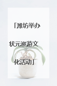 潍坊举办状元巡游文化活动