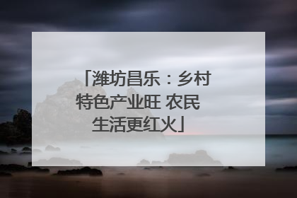 潍坊昌乐：乡村特色产业旺 农民生活更红火