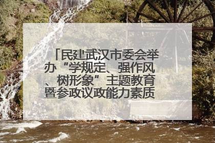 民建武汉市委会举办“学规定、强作风、树形象”主题教育暨参政议政能力素质提升培训班